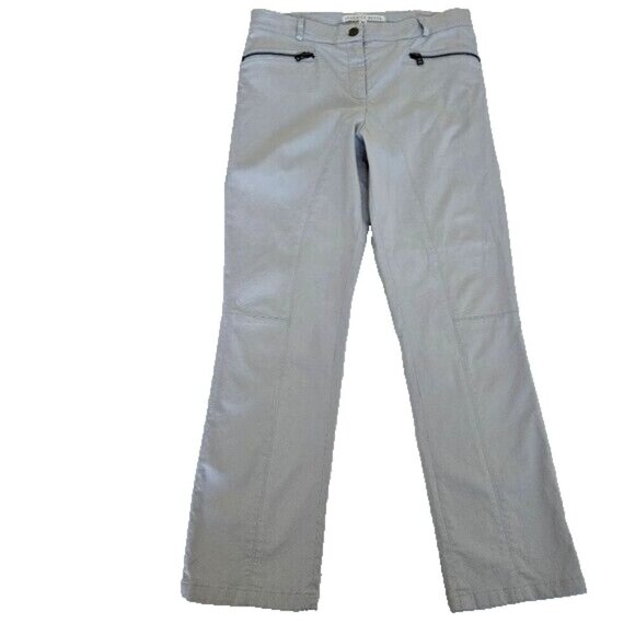 Veronica Beard Pants Womens US 8 Grey Straight Leg Mid Rise Cotton Career Casual - Picture 14 of 15